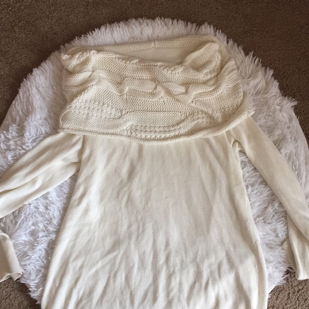 Micheal Kors cream off the shoulder sweater Large